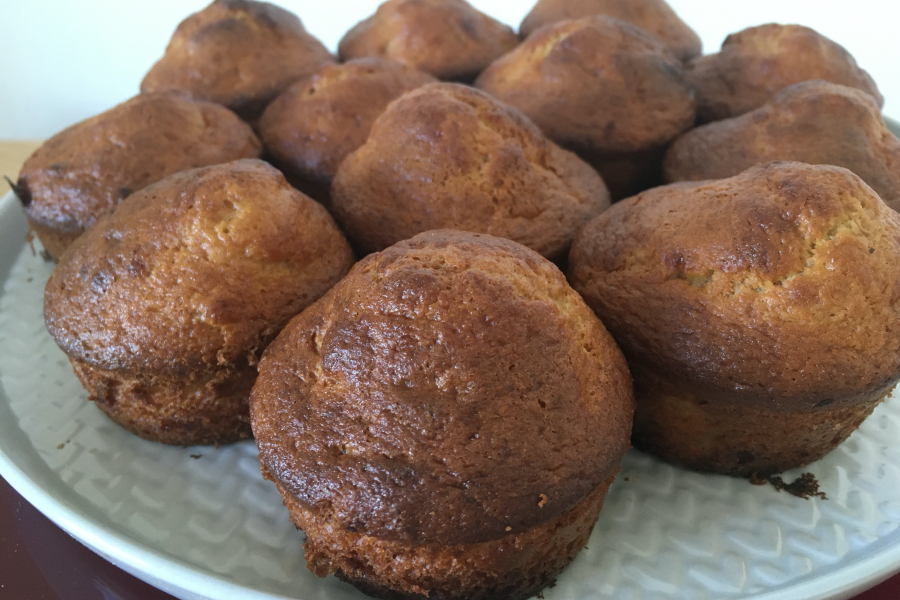 Recette de cuisine : Muffins à la banane et aux pépites de chocolat